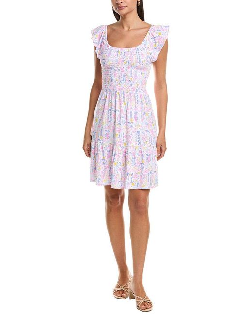 Lilly Pulitzer White Jilly Smocked Mini Dress