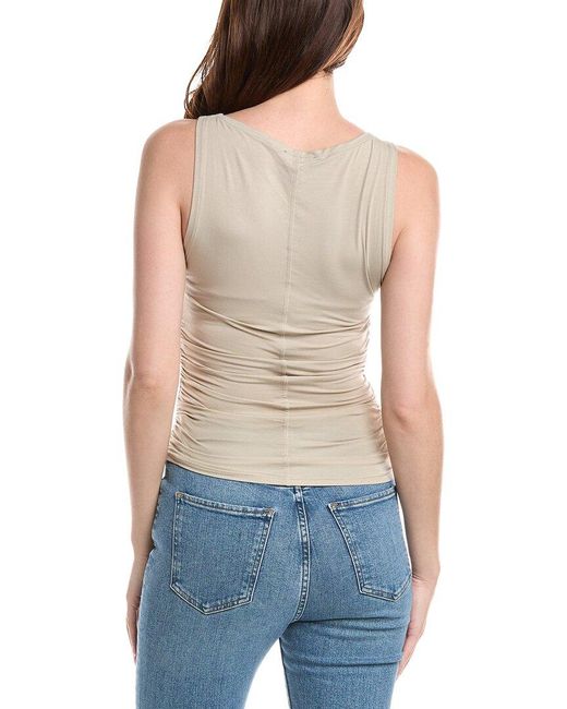 Rag & Bone Blue Luca Shirred Tank