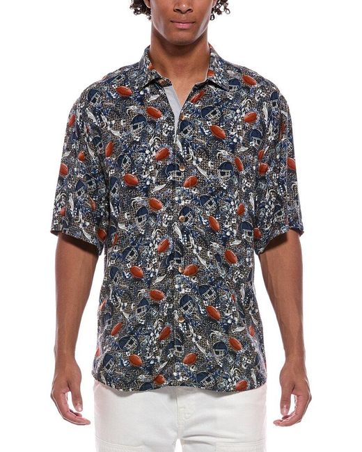 Tommy Bahama Blue Veracruz Cay Turf Toss-Up Shirt for men