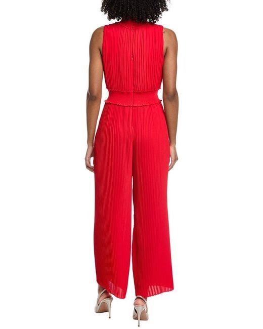 Nanette Lepore Red Pleated Maxi Dress