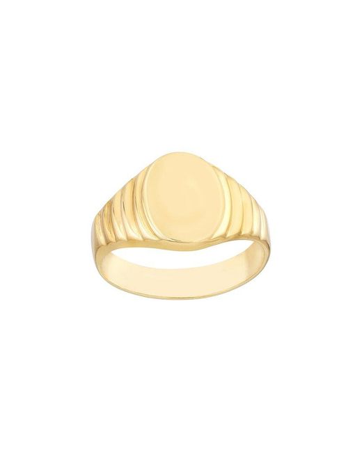 HAWLEY ST Metallic 14K Engravable Ring