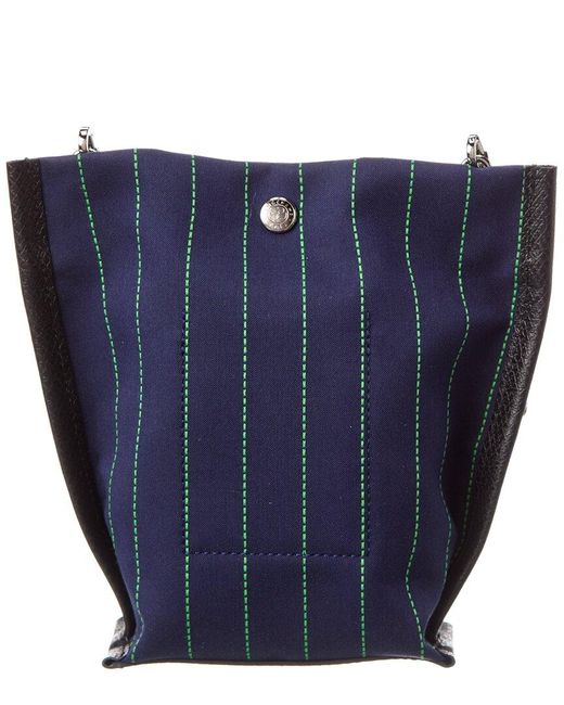Longchamp Blue Essential Extra Small Canvas Crossbody Bag