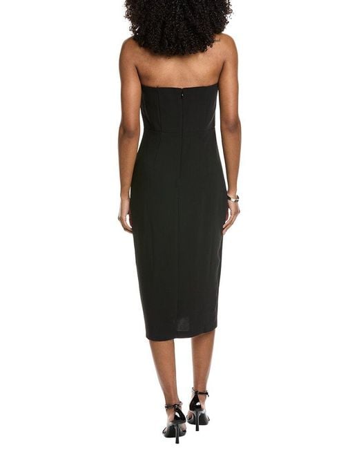 Amanda Uprichard Black Ronelle Midi Dress