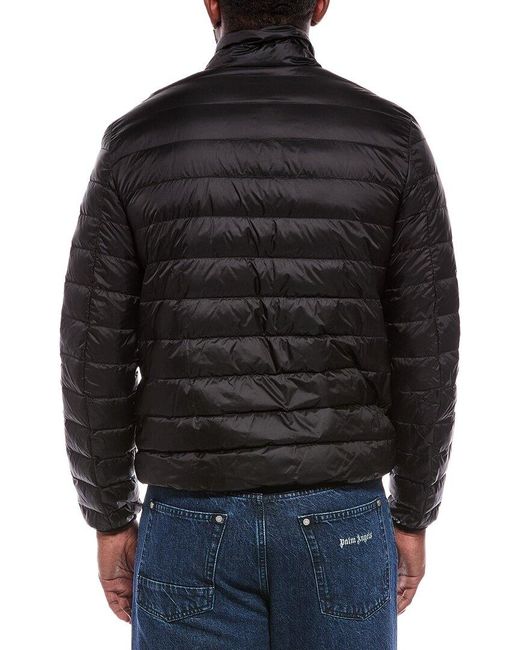Palm Angels Black Down Quilted Jacket for men