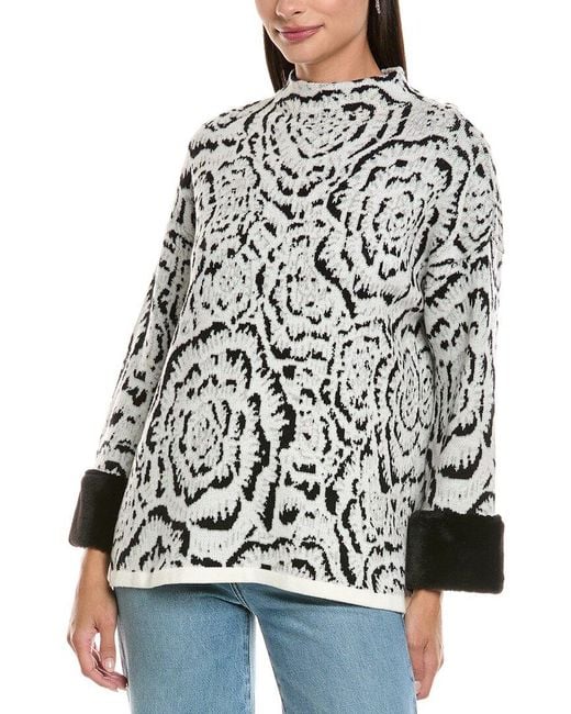 tyler boe Gray Jacquard Wool-Blend Tunic