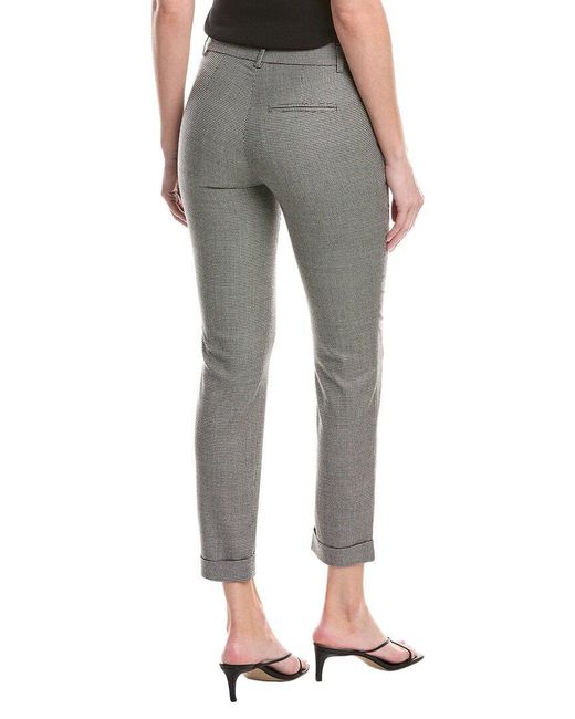 Fabiana Filippi Gray Straight Line Wool-Blend Pant