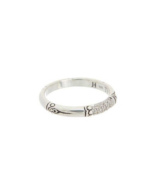 John Hardy White Bamboo Heritage 0.06 Ct. Tw. Diamond Ring