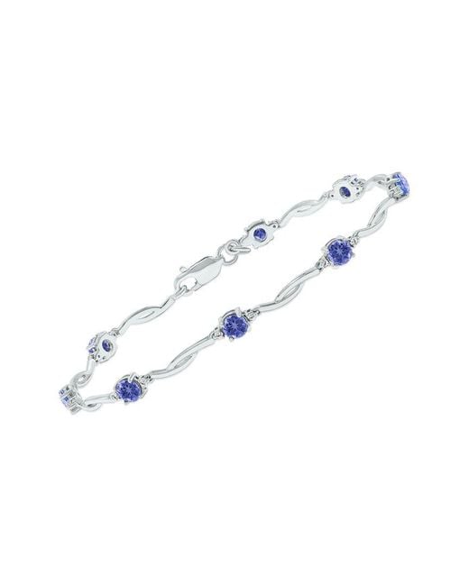 Gemstones White 1.52 Ct. Tw. Diamond & Tanzanite Bracelet