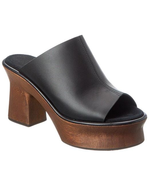 Ferragamo Black Samanta Leather Mule