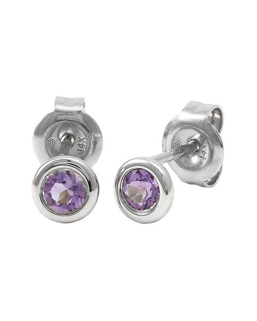 Gemstones Metallic Classic 14K 0.20 Ct. Tw. Amethyst Earrings