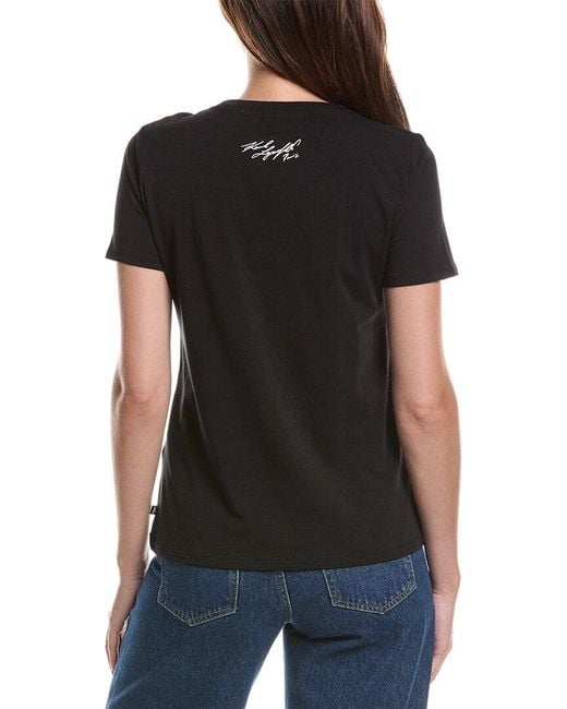 Karl Lagerfeld Black Eiffel Tower T-Shirt