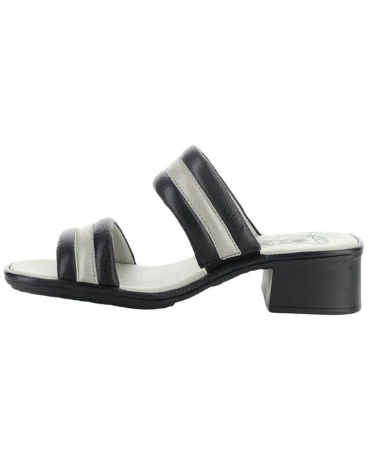 Fly London Black Eity Leather Sandal