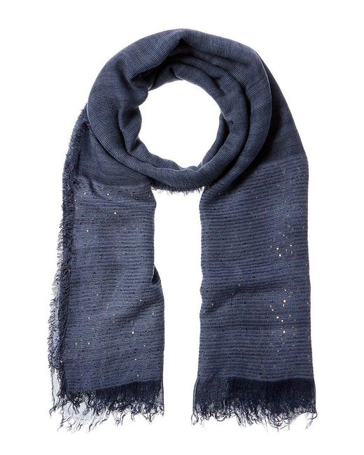 Saachi Blue Lenox Shimmer Scarf