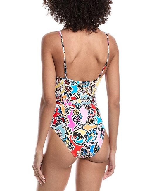 MILLY Blue Oasis Belted One-Piece