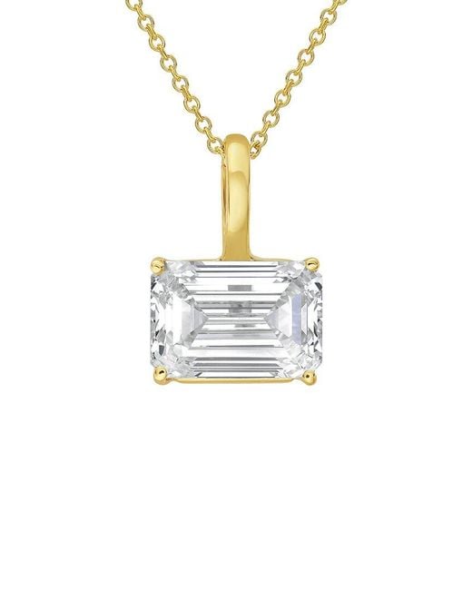 Diana M Metallic 14K 1.00 Ct. Tw. Lab-Grown Diamond Solitaire Pendant
