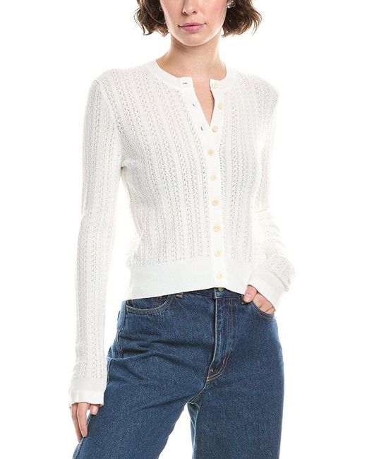 Madewell White The Signature Open Knit Cardigan