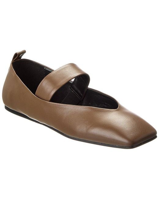 Tony Bianco Brown Hawaii Leather Ballet Flat
