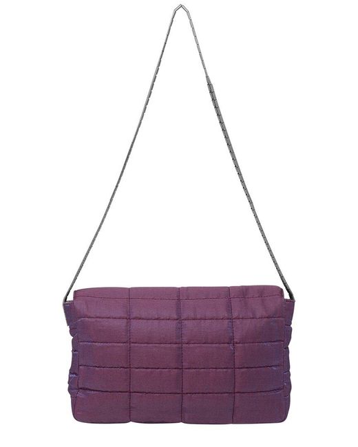 Chanel Purple Limited Edition Quilted Nylon Mademoiselle Single Flap Bag (Authentic Pre-Owned)