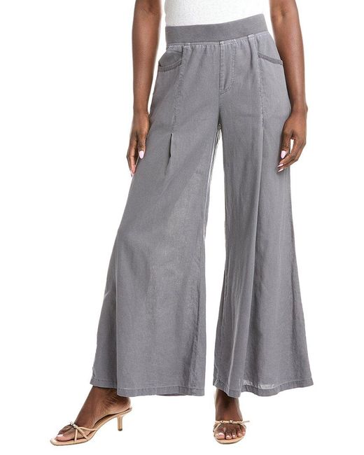 XCVI Gray Teresa Linen- Blend Pant