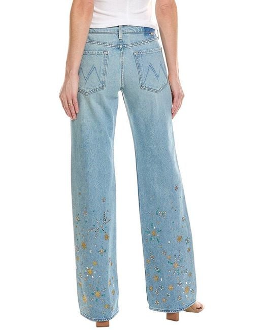 Mother Blue The Bookie Heel Righteous Gemstone Bootcut Jean