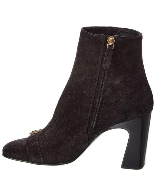Tod's Black Suede Bootie