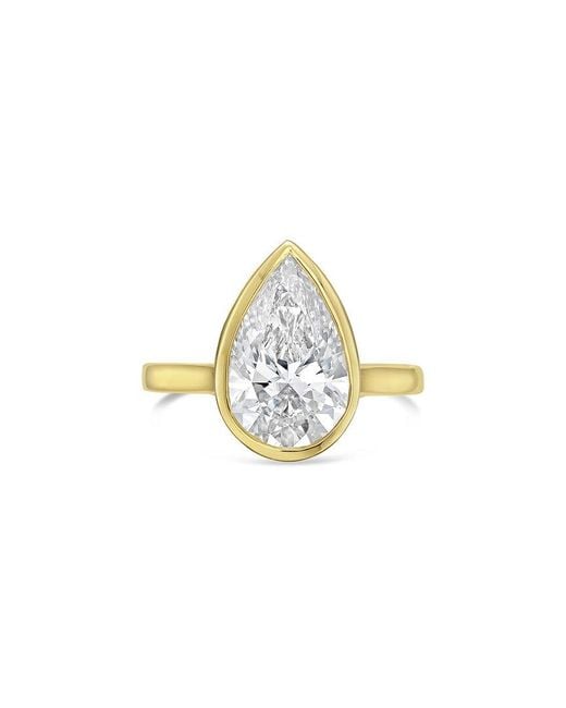 Diana M White Diana M. 18K 8.00 Ct. Tw. Lab-Grown Diamond Bezel Ring