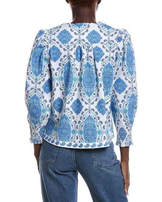 Sail To Sable Blue Tassel Front Top