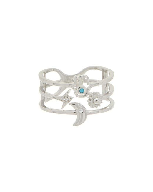 Meshmerise White 18K Over Cz Ring