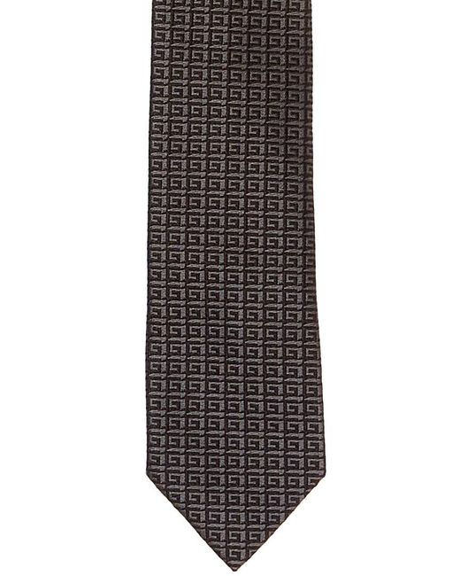 Givenchy Black All Over Logo Silk Tie for men