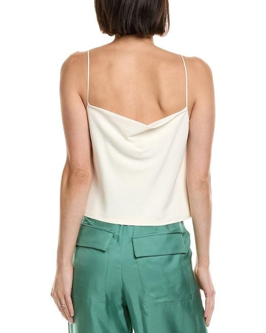 LAPOINTE Green Pebble Crepe Cami Shirt