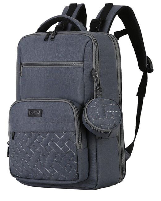 DUKAP Black Mom-Pro Expandable Diaper Backpack