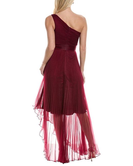 THEIA Red One-shoulder Gown