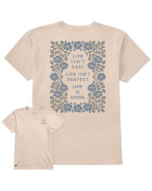 Life Is Good. White Crusher Lite T-Shirt