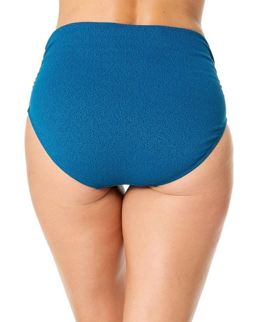 Anne Cole Blue Convertible Shirred Bottom