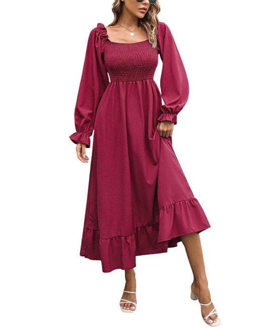 Lily Kim Red Midi Dress