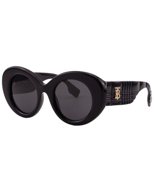 Burberry Black Unisex Be4370u 49mm Sunglasses