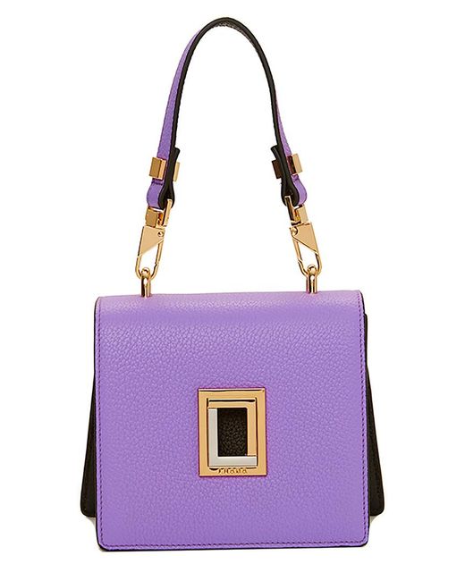 Luana Italy Marianna Micro Leather Crossbody in Purple Lyst