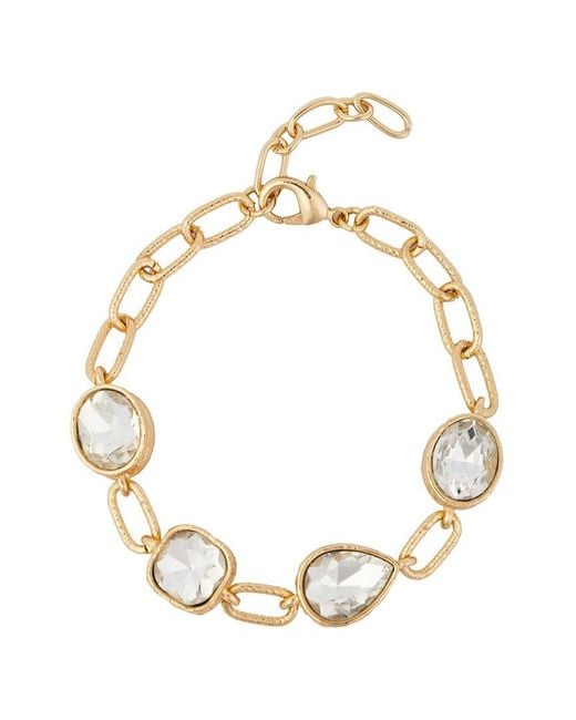 Saachi Metallic Crystal Cascade Bracelet