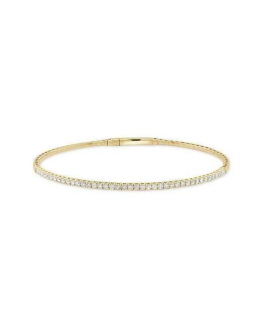 Sabrina Designs White 14K 0.96 Ct. Tw. Diamond Flexible Bangle Bracelet
