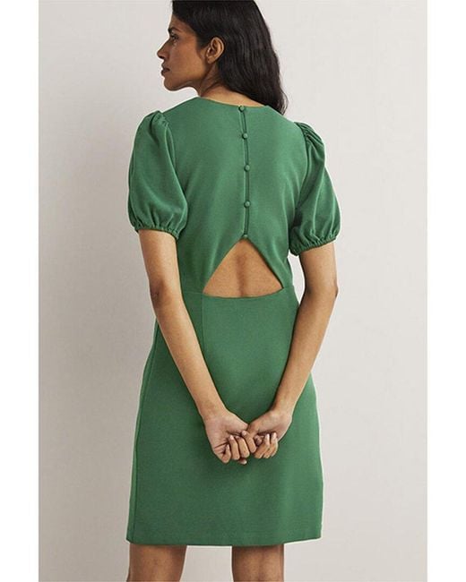 Boden Green Cut Out Jersey Mini Dress