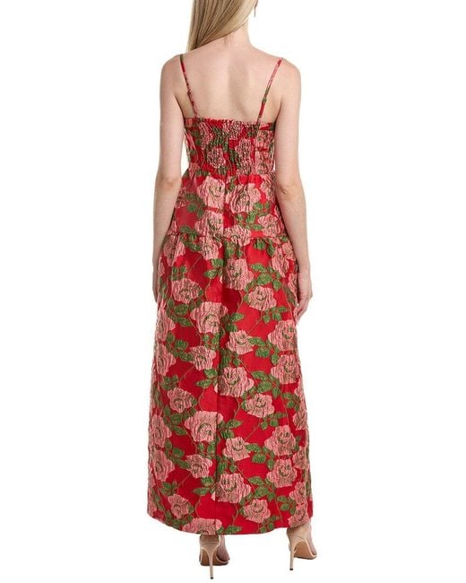 FLORA BEA NYC Red Naia Sleeveless Midi Dress