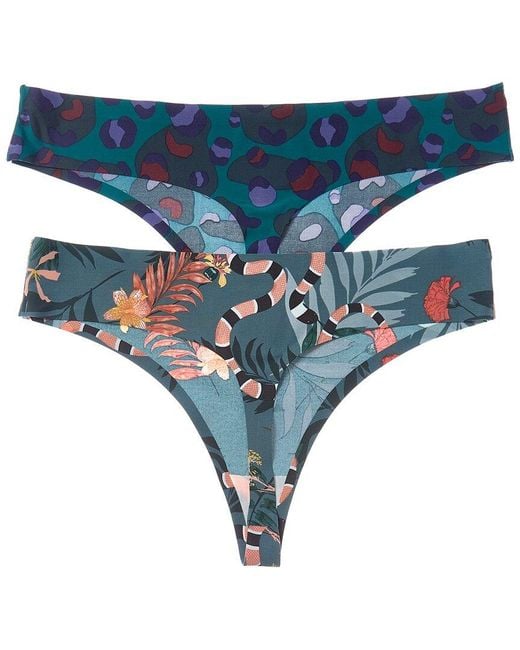 Honeydew Intimates Blue 2Pk Skinz Thong