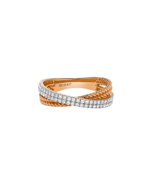H.J. Namdar White 14K Two-Tone 0.27 Ct. Tw. Diamond Rope Ring
