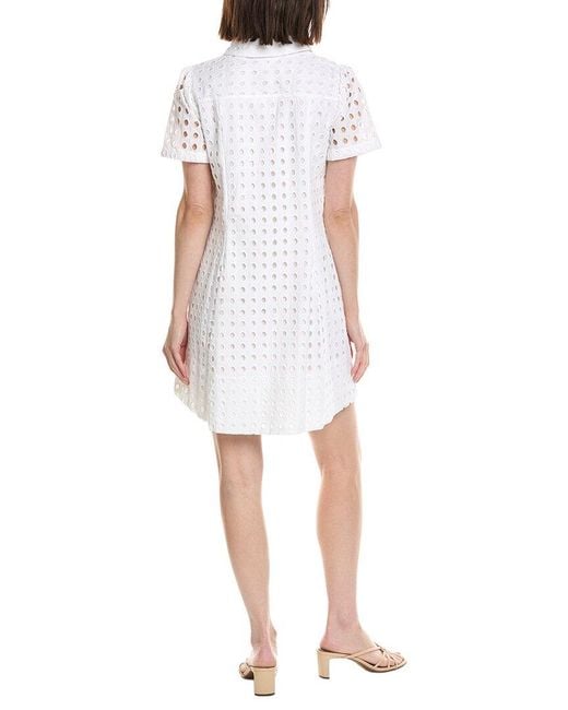 Cece White Collared Shirtdress