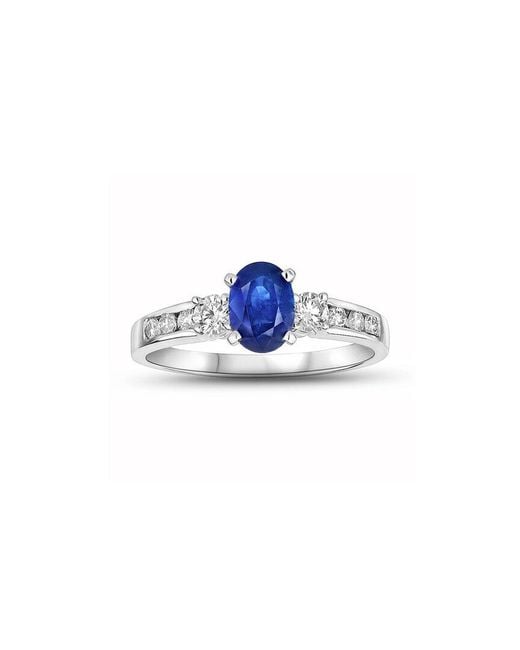 LEVARON Blue 14K 1.25 Ct. Tw. Diamond & Sapphire Ring