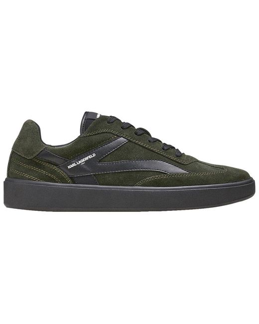 Karl Lagerfeld Black Leather Sneaker for men
