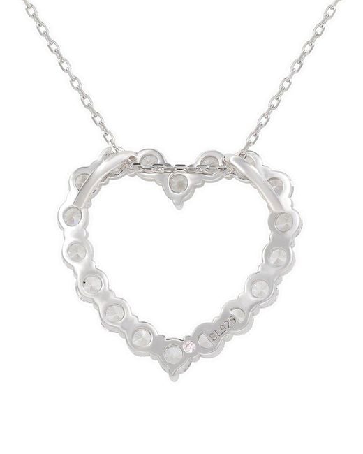 Suzy Levian CZ Jewelry Metallic Suzy Levian Silver Cz Pendant