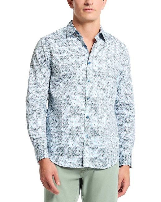 Robert Graham Blue Lenox Woven Shirt for men