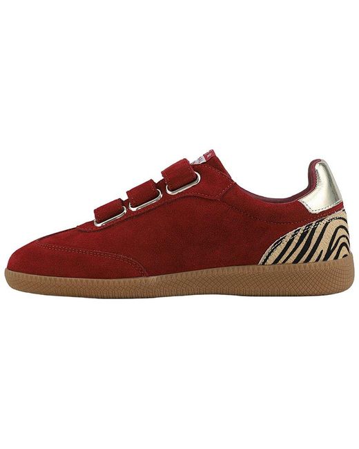 Vintage Havana Red Coleen 1 Suede & Haircalf Sneaker