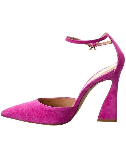 Gianvito Rossi Pink 105 Suede Pump